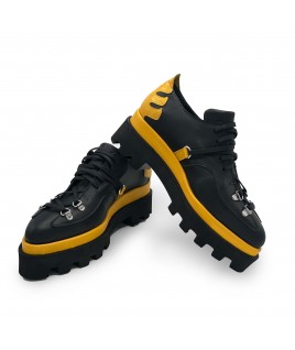 Monkey Leaf in Black & Yellow